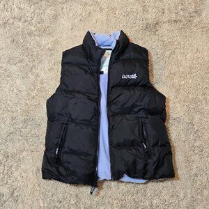 ❄️Aero Down Puffer Fleece Vest Winter Jacket Black/Purple-Blue Sz M